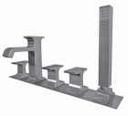 Смеситель на борт ванны RITMONIO Type-face M0BA3435CRL 5 отв., Хром