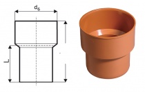 Патрубок переходной наружний OSTENDORF на чугун 160мм